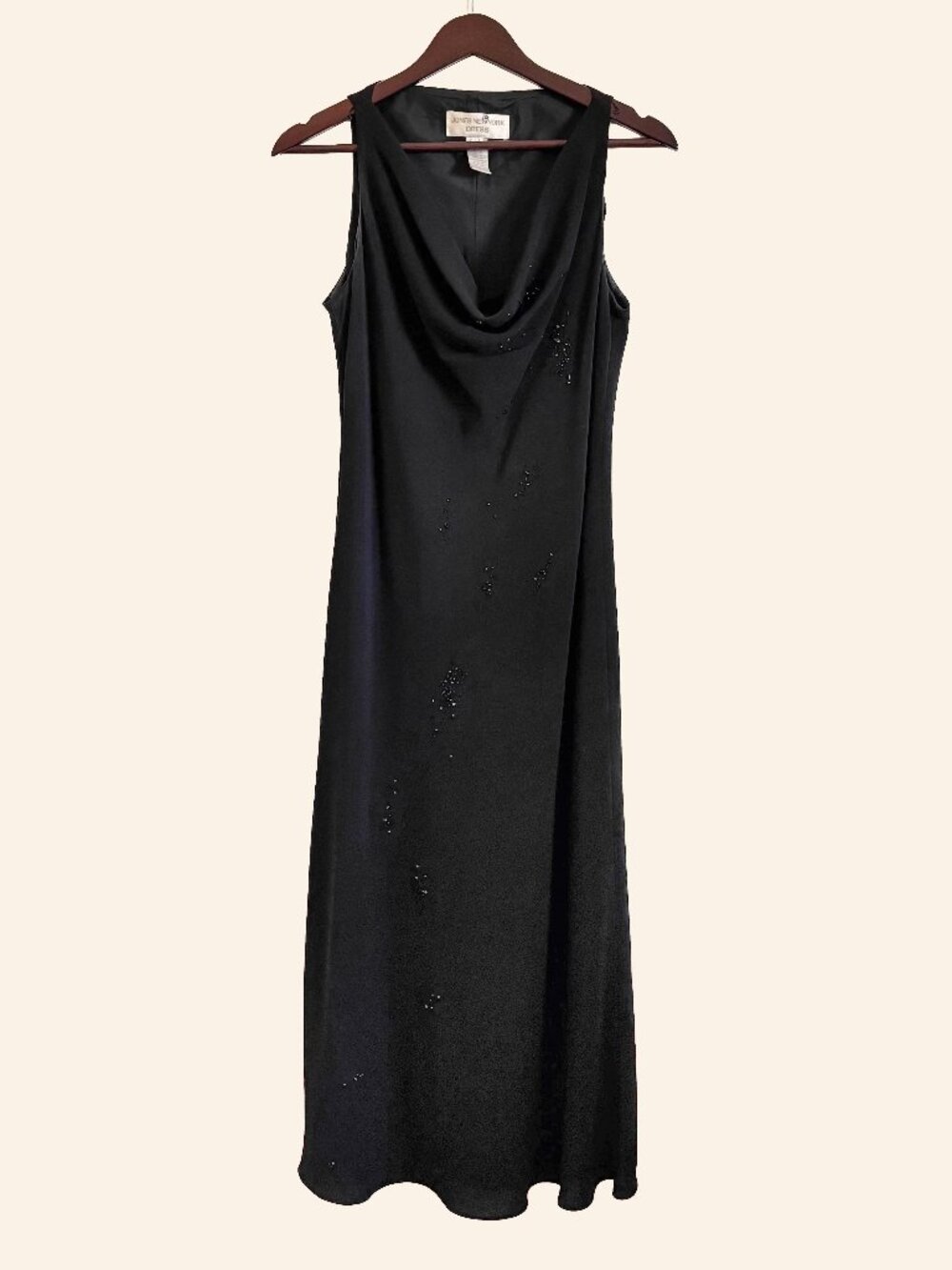 Jones New York Dress Black Embellished Maxi Dress